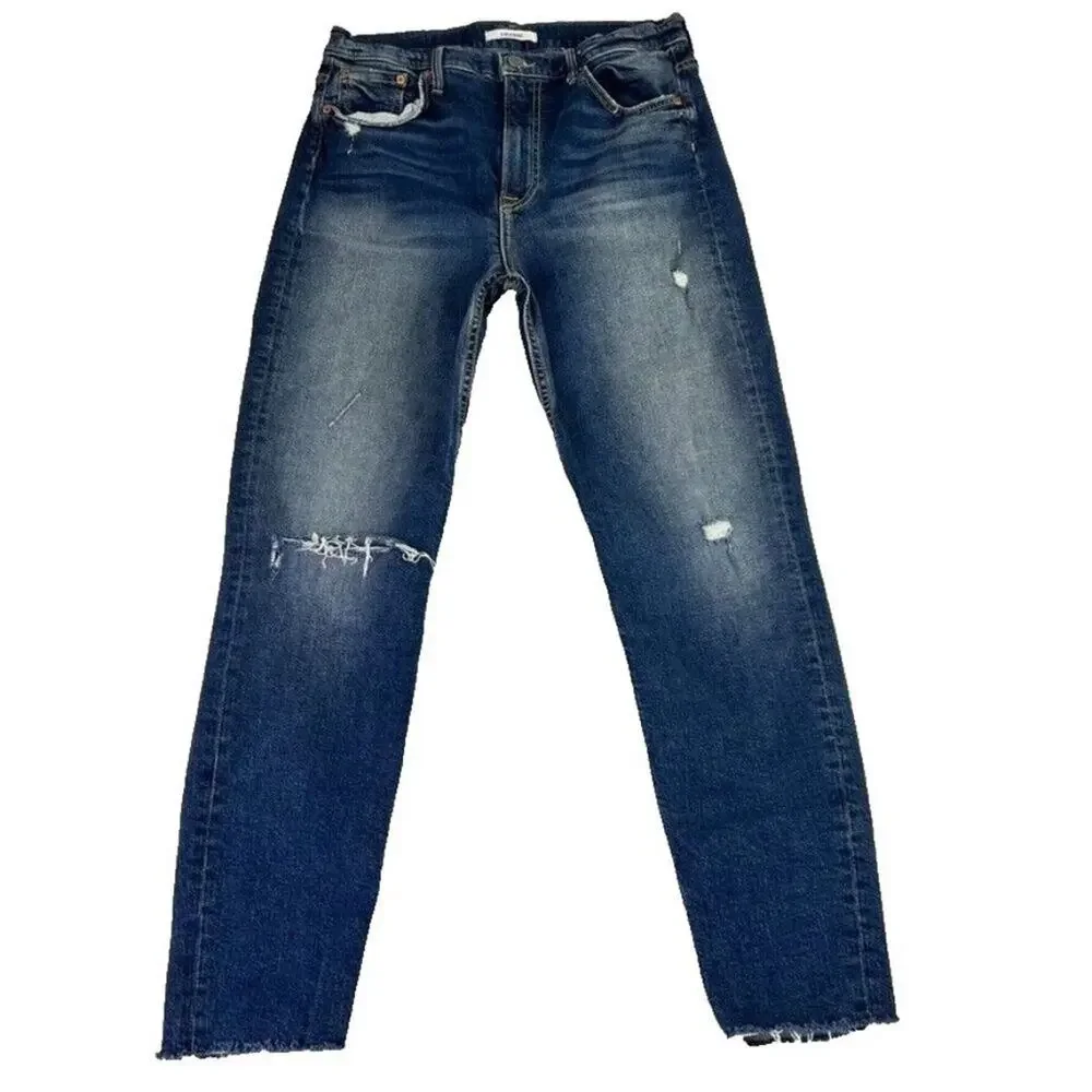 GRLFRND Jeans Women 30 Kendall Stretch High Rise Distressed Skinny Foxfire Wash